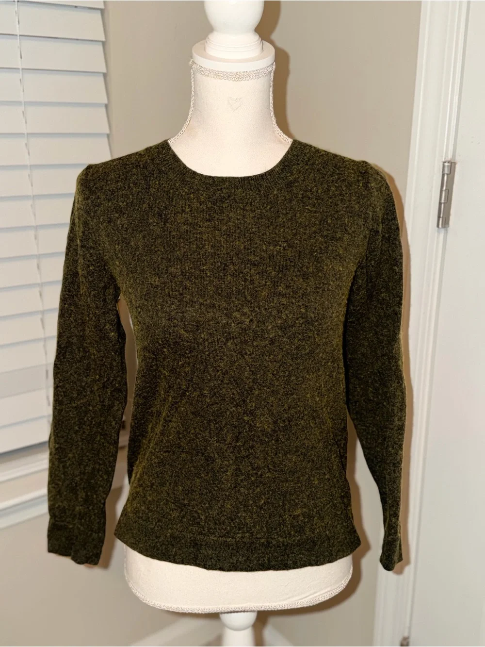 J. Crew Olive Crewneck Sweater